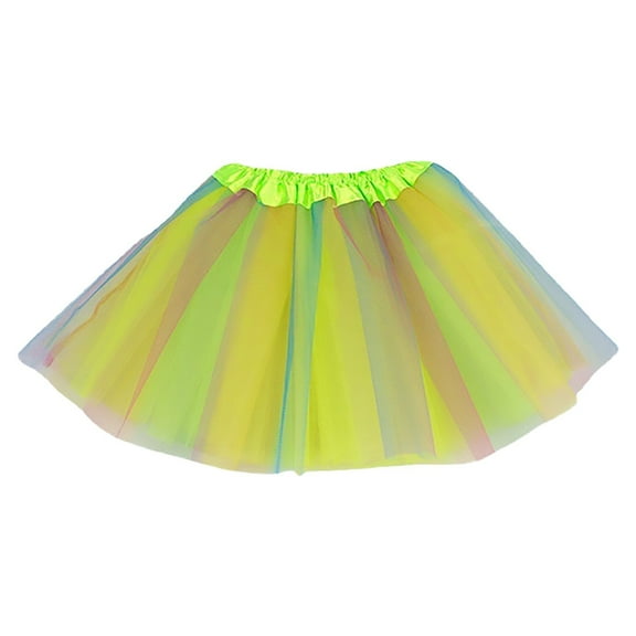 Dpytoraw Skirt European And Mesh Skirt Adult Skirt Ballet Skirt A-Line Skirts for Women Green
