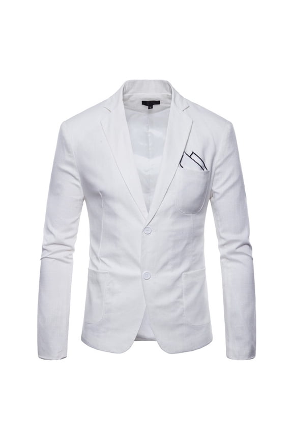Spring And Summer New Men'S Fashion Suit Men'S Fashion Slim Fit Cotton And Material Small Suit