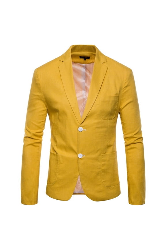Spring And Summer New Men'S Fashion Suit Men'S Fashion Slim Fit Cotton And Material Small Suit