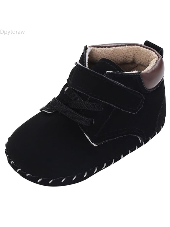 Summer Children Infant Toddler Shoes Boys And Girls Sports Flat Bottom High Top Comfortable Solid Color Hook Loop Simple Style Soft Sole Infant Shoes Size 6