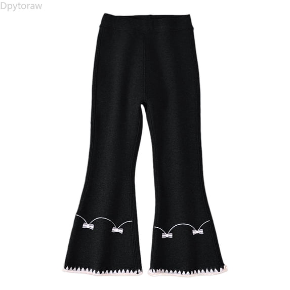 Dpytoraw Thermal Leggings For Girls Flared Trousers Stretch Flared Winter Warm Trousers For Children And Toddlers Girls Leggings Size 4-5 Years