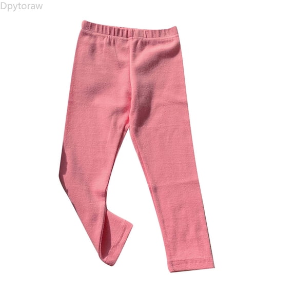 Dpytoraw Toddler Baby Girls Leggings Ribbed Ruffle No Print Tight Stocking Bottom Pants Girls Pants Size 3-6 Months