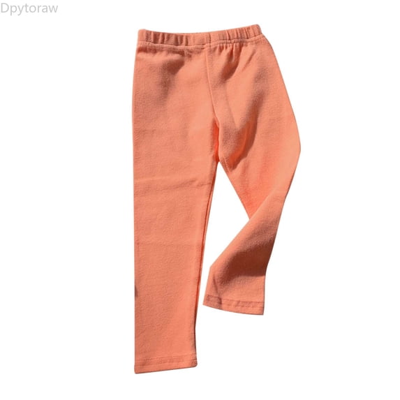 Dpytoraw Toddler Baby Girls Leggings Ribbed Ruffle No Print Tight Stocking Bottom Pants Girls Pants Size 6-12 Months