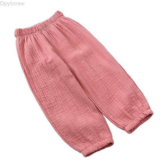 Dpytoraw Toddler Boys Girls Pants Spring Summer Boys Girls Loose Trousers Solid Color Fashion Boys Pants Size 4-5 Years