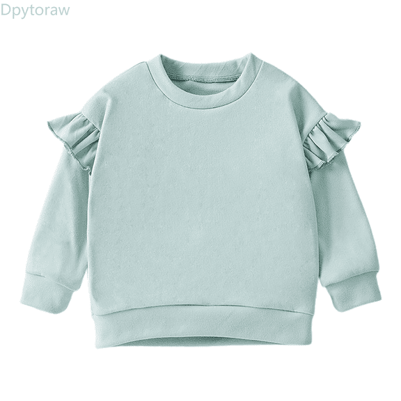 Dpytoraw Toddler Boys Girls Pullover Fleece Sweatshirt Children's Solid Plus Babies Color Top Coat Girls Tops Girls Top Size Green 12-18 Months
