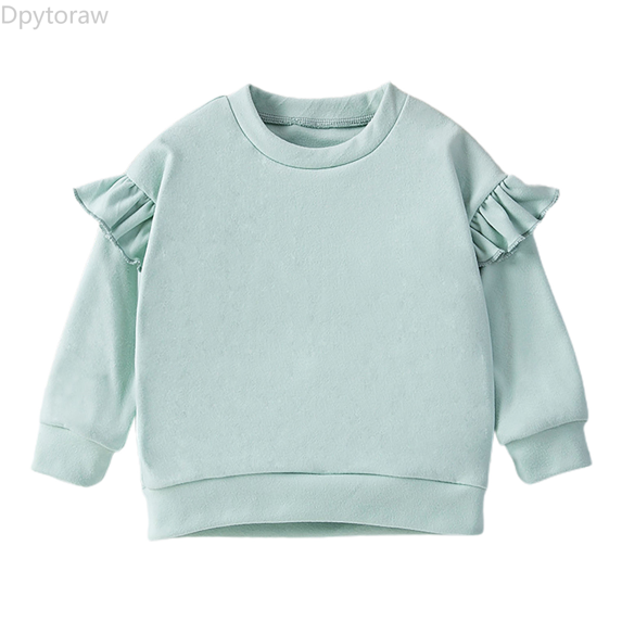 Dpytoraw Toddler Boys Girls Pullover Fleece Sweatshirt Children's Solid Plus Babies Color Top Coat Girls Tops Girls Top Size Green 2-3 Years