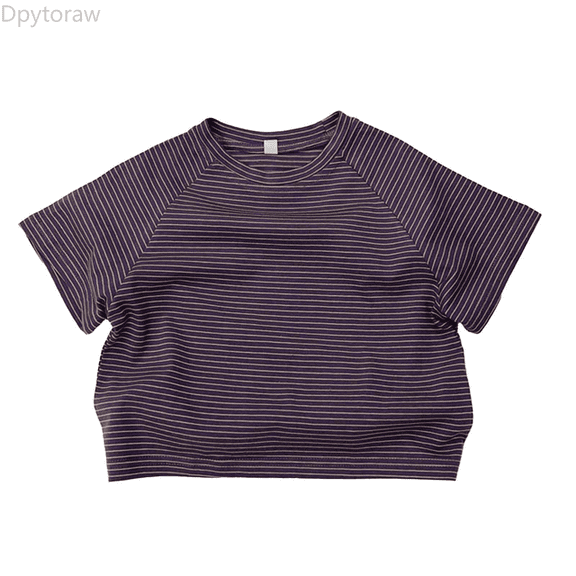Dpytoraw Toddler Boys Girls Short Sleeve Summer Casual Tops Beach Holiday Striped Shirts T Shirt Girls Tee Size Purple 3-4 Years