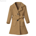 thumbnail image 1 of Dpytoraw Toddler Boys Girls Wool Coat Winter Warm Coat Kids Jacket Outwear Clothes Girls Top Size Brown 2-3 Years, 1 of 5