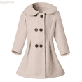 thumbnail image 1 of Dpytoraw Toddler Boys Girls Wool Coat Winter Warm Coat Kids Jacket Outwear Clothes Winter Toddler Girl Tops Size Beige 3-4 Years, 1 of 5