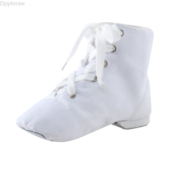 Dpytoraw Toddler Girls Boys Ballet Shoes Dance Slippers for Little/Big Kids Size White 10.5-11 Years
