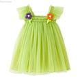thumbnail image 1 of Dpytoraw Toddler Girls Fly Sleeve Floral Tulle Holiday Party Dress Dance Party Princess Dresses Clothes Girls Party Dresses Size 18-24 Months, 1 of 4