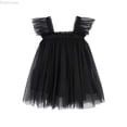 thumbnail image 1 of Dpytoraw Toddler Girls Fly Sleeve Holiday Party Mesh Dress Dance Party Princess Dresses Girls Tulle Dresses Size 4-5 Years, 1 of 3