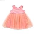 thumbnail image 1 of Dpytoraw Toddler Girls Sleeveless Holiday Party Mesh Dress Dance Party Princess Dresses Girls Sleeveless Dresses For Vacation,Pink Size 2-3 Years, 1 of 3