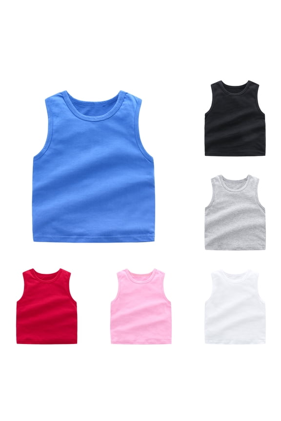 Toddler Girls Solid Sleeveless Racerback Dance Tank Top,Ballet Gymnastics Tops Size 12-18 Months