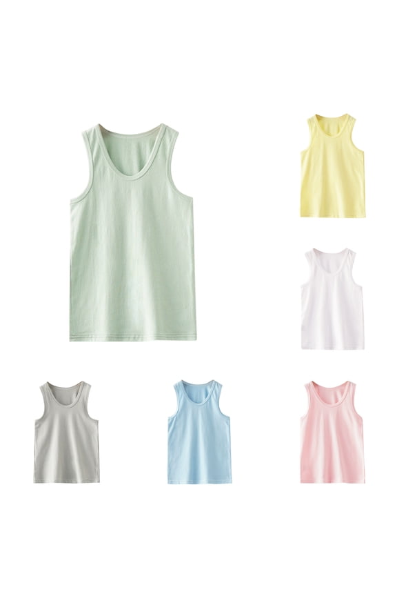 Toddler Girls Solid Sleeveless Racerback Dance Tank Top,Ballet Gymnastics Tops Size 3-4 Years