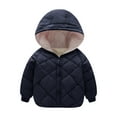 thumbnail image 1 of Dpytoraw Toddler Kids Baby Boys Girls Winter Warm Solid Coats Ears Hooded Padded Jacket Outwear Size 3-4 Years, 1 of 4