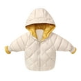 thumbnail image 1 of Dpytoraw Toddler Kids Baby Boys Girls Winter Warm Solid Coats Ears Hooded Padded Jacket Outwear Size 3-4 Years, 1 of 4