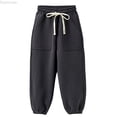 thumbnail image 1 of Dpytoraw Toddler Kids Baby Girls Boys Pants Athletic Active Jogger Pants Sweatpants Fleece Thick Winter Warm Long Bottoms Trousers Girls Fleece Pants Size 2-3 Years, 1 of 3