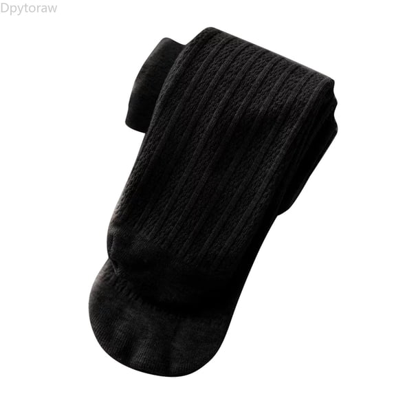 Dpytoraw Toddler Kids Baby Girls Cotton Fleece Lined Warm Full Leggings Knitted Pantihose Stretchy Basic Full Length Pants Pantyhose For Winter Stocking Girls Leggings Size 2-4 Years