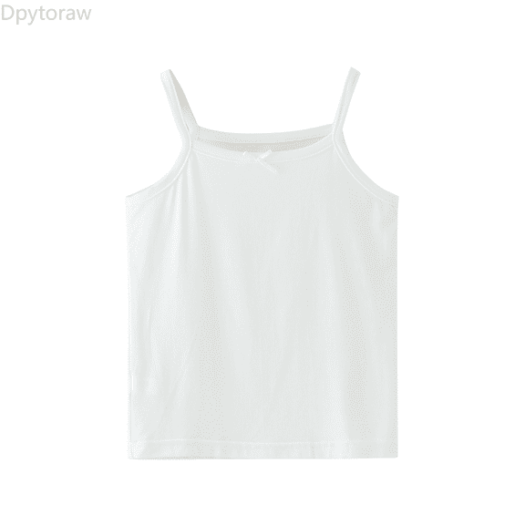 Dpytoraw Toddler Kids Girls Dance Tank Top Racerback Crop Tank Top Soild Sleeveless Sports Dance Top Ballet Gymnastics Dancewear Girl Vest‌ Size White 6-7 Years
