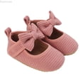 thumbnail image 1 of Dpytoraw Toddler Kids Infant Girls Soild Colour Bowknot Princress Shoes Soft Sole The Floor Barefoot Non Slip First Walkers Prewalker Shoes Baby Walking Shoes Size Pink 12-18 Months, 1 of 5