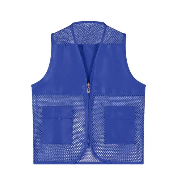 Dpytoraw Unisex Mesh Breathable Fishing Vest Pockets Photography Travel Hiking Waist Coat Jacket For Adults And Youth