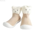 thumbnail image 1 of Dpytoraw Winter Baby Booties Long Tube Thickened Cute Cartoon Bear Pattern Non Slip Sole Infant Toddler Walking Shoes Soft Socks Soft Sole Infant Shoes Size 4, 1 of 4