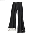 thumbnail image 1 of Dpytoraw Winter Girls Flared Pants With Fleece Thickened Thermal Windproof Leggings For Toddler And Big Kids Soft Stretch Bootcut Trousers Girls Leggings Size 4-5 Years, 1 of 3