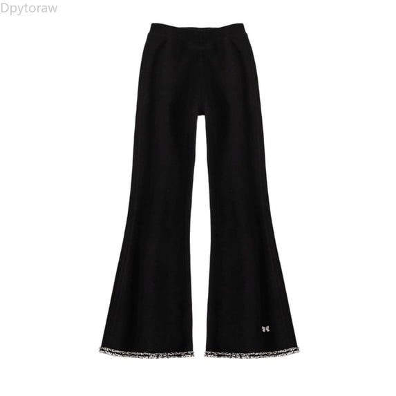Dpytoraw Winter Girls Flared Pants With Fleece Thickened Thermal Windproof Leggings For Toddler And Big Kids Soft Stretch Bootcut Trousers Girls Leggings Size 4-5 Years