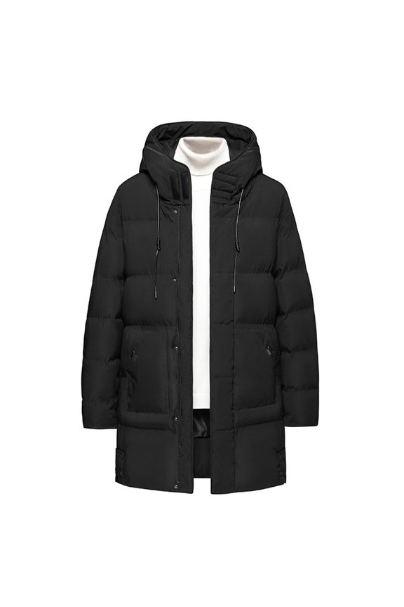 Winter Men's Daily Loose Casual Trend Fashion Windproof Warm Hooded Coat Jacket