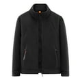thumbnail image 1 of Dpytoraw Winter Men's Fleece Spring/Autumn Jacket With Stand Collar Zipper Casual, 1 of 5