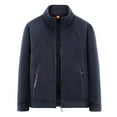 thumbnail image 1 of Dpytoraw Winter Men's Fleece Spring/Autumn Jacket With Stand Collar Zipper Casual, 1 of 5