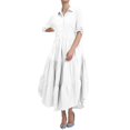 thumbnail image 1 of Dpytoraw Women Flowy Maxi Dresses Casual V Neck Smocked Tiered Beach Long Skirt With Pockets Women’s Jumpsuit Dress Two-Piece Set, 1 of 5
