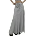 thumbnail image 1 of Dpytoraw Women's 2025 Solid Color Sports Casual Commuting Loose Elastic Waist Skirt Women’s Plaid Pleated School Skirt Gray, 1 of 3