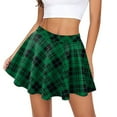 thumbnail image 1 of Dpytoraw Women's Casual Fashion Skirt Milk Silk Pleated Skirt Plaid Digital Printing Skirt High Waist Bodycon Skirt Purple, 1 of 3