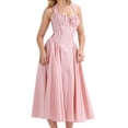 thumbnail image 1 of Dpytoraw Women's Casual Fashion Slim Fit Long Dress With Lace Dress Women’s Sustainable Organic Cotton Dresses, 1 of 5