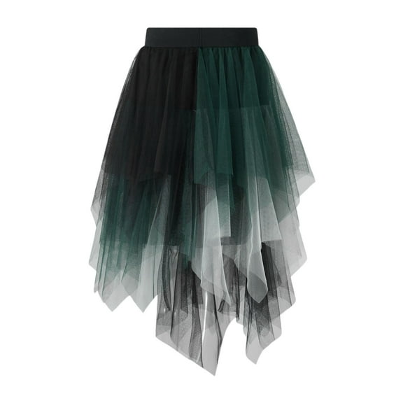 Dpytoraw Women's Casual Skirt A Line Midi Skirt For Summer & Spring Stretchy Denim Skirt with Pockets Green
