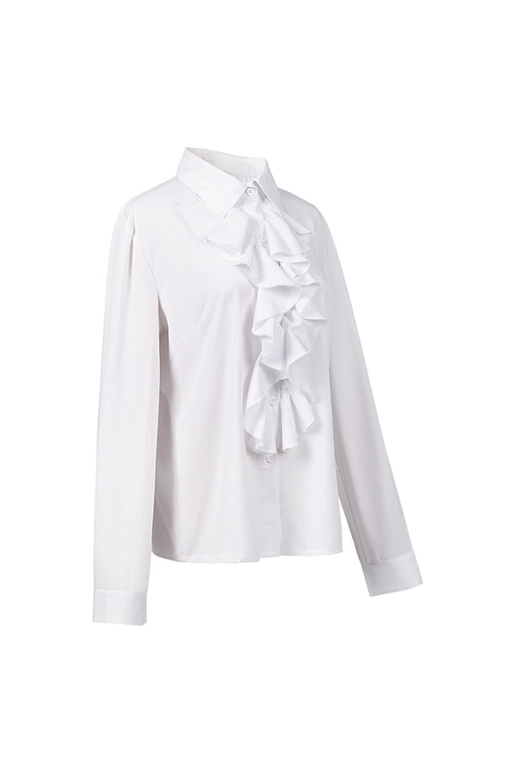 Women's Gothic Shirt Vintage Long Sleeve Pleated Top