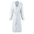 thumbnail image 1 of Dpytoraw Women's Long Raincoat Lightweight Hooded Raincoat With Elastic Hood And Drawstring Waist (with Pockets And Hood), 1 of 4