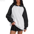 thumbnail image 1 of Dpytoraw Women's Oversized Hoodie, Fleece Pullover Sweatshirt for Fall Fashion Black L, 1 of 7