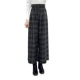 thumbnail image 1 of Dpytoraw Women's Winter Plaid Wool Blend Wide Leg Pants Casual 3/4 Length Trousers For Comfortable Style Lightweight Casual Pants Women Dark Gray L, 1 of 3