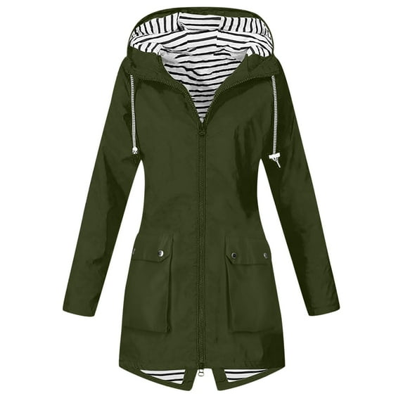 Dpytoraw Women's Zipper Women's Hardshell Outdoor Hooded Hiking Jacket