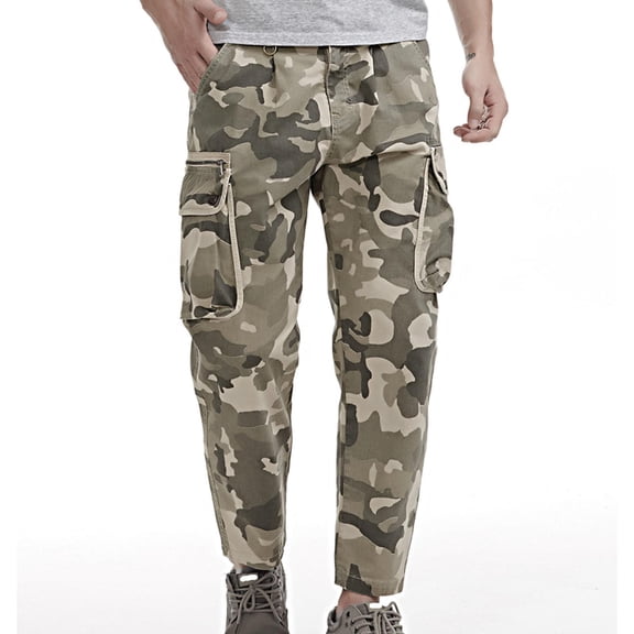 Dqueduo Cargo Pants for Men Casual Jeans Fashion Pocket Trend Men's Micro Elastic Slim Men's Jeans Overalls Gifts for Men