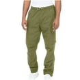 thumbnail image 1 of Dqueduo Cargo Pants for Men Solid Casual Multiple Pockets Outdoor Fitness Pants Cargo Pants Trousers Gifts for Men, 1 of 7