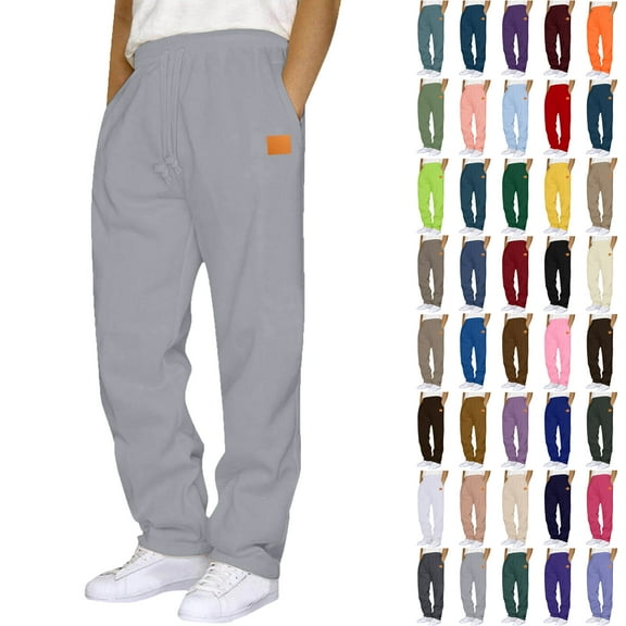 Dqueduo Cargo Pants for Men Solid Casual Multiple Pockets Outdoor Straight Type Fitness Pants Cargo Pants Trousers Gifts for Men