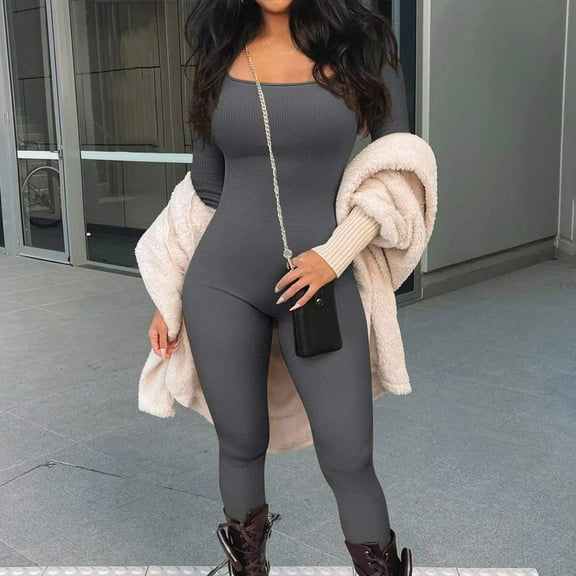 Dqueduo Jumpsuits for Women Fashion Bib Pants Overalls Baggy Rompers Jumpsuits with Pockets Casual Loose Bib Overall, Gifts for Women