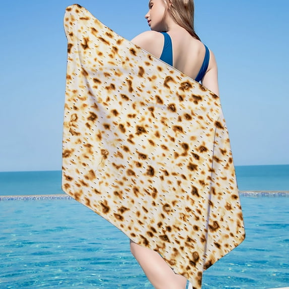 Dqueduo Large Beach Towel Striped Beach Towels for Adults 100% Cotton Lightweight Quick Dry Beach Towel for Travel on Clearance