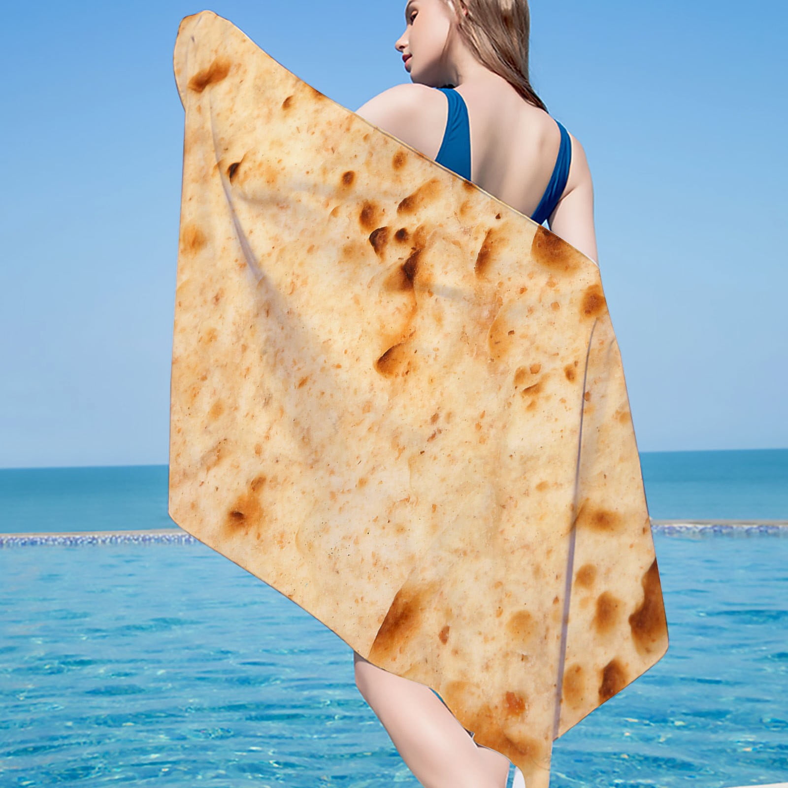 Dqueduo Large Beach Towel Striped Beach Towels for Adults 100 Cotton