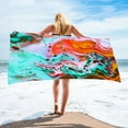 thumbnail image 1 of Dqueduo Oversized Beach Towel, 30 x 60 in Stripe Boho Extra Large Big Clearance Pool Swim Travel Soft Towels Blanket Bulk for Adult Women Men Camping Cruise Lounge Chair Cover Gift, 1 of 3