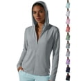thumbnail image 1 of Dqueduo Women's Sun Protection Hoodie, Lightweight Nylon UPF 50+ Hooded Jacket with Thumb Holes, Breathable 4-Way Stretch Outdoor Shirt, 1 of 1